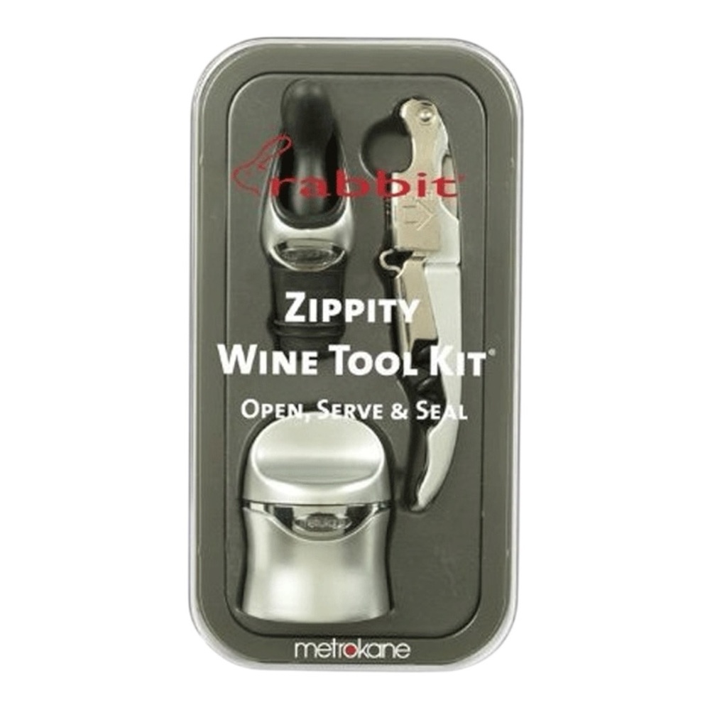 RABBIT ZIPPITY WINE TOOL KIT WINE BOTTLE OPENER WINE POURER WINE STOPPER CHAMPAG